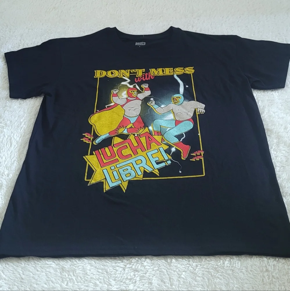 Brisco Brands "Don't Mess With Lucha Libre!"🤼 Graphic Tee👕 - NWT - Picture 10 of 11